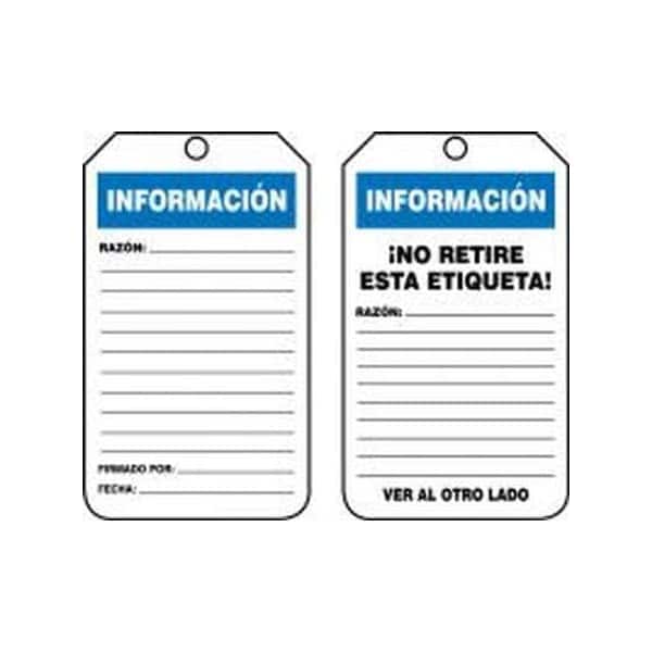 Accuform PF-Cardstock, 3-7/8 in Width, 1/4 in Height, , 5 PK SHTRS241PTM - main